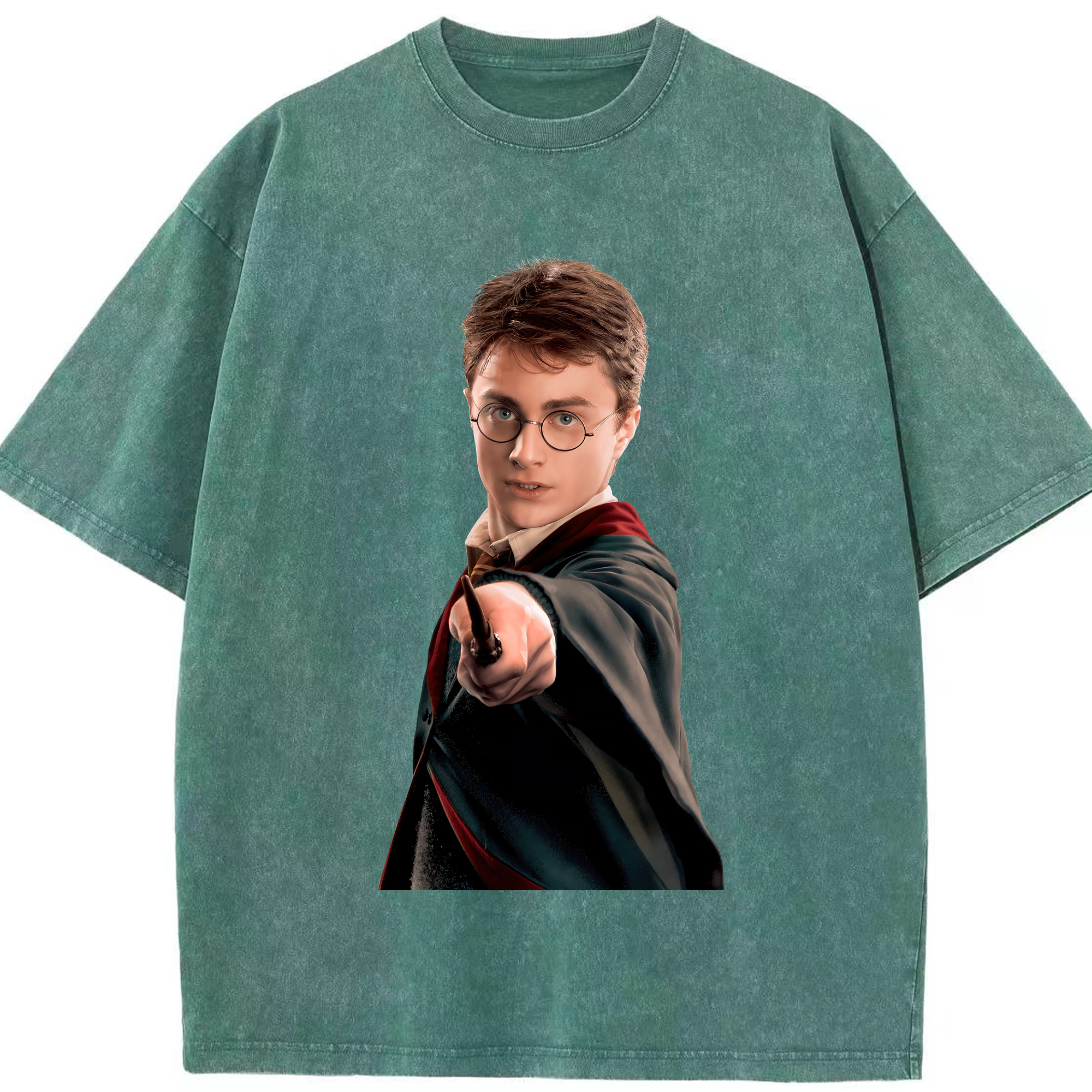 （画像用） Harry Potter ハリー・ポッターシリーズ 綿100% ヴィンテージ風 半袖Tシャツ（フロントプリント）